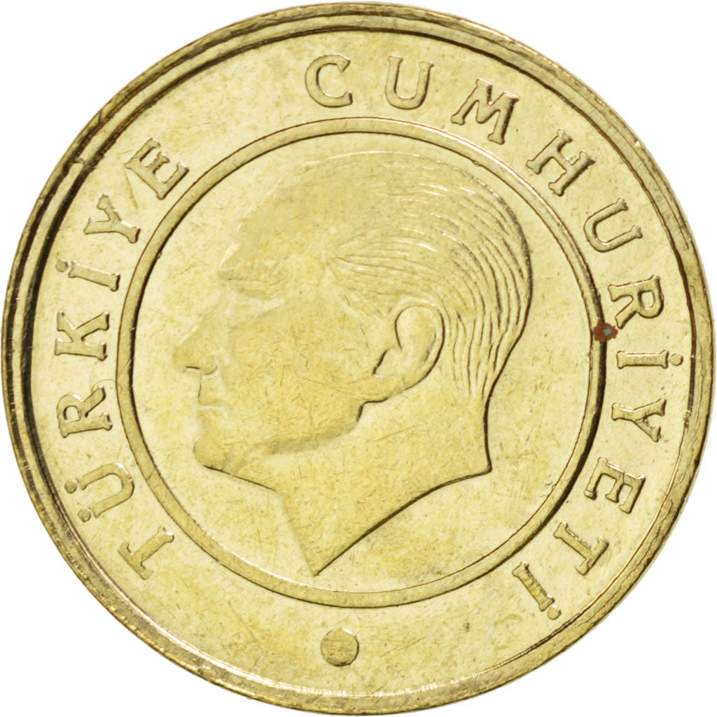 Moneda, Turquía, 5 Kurus, 2009, SC, Latón, KM:1240