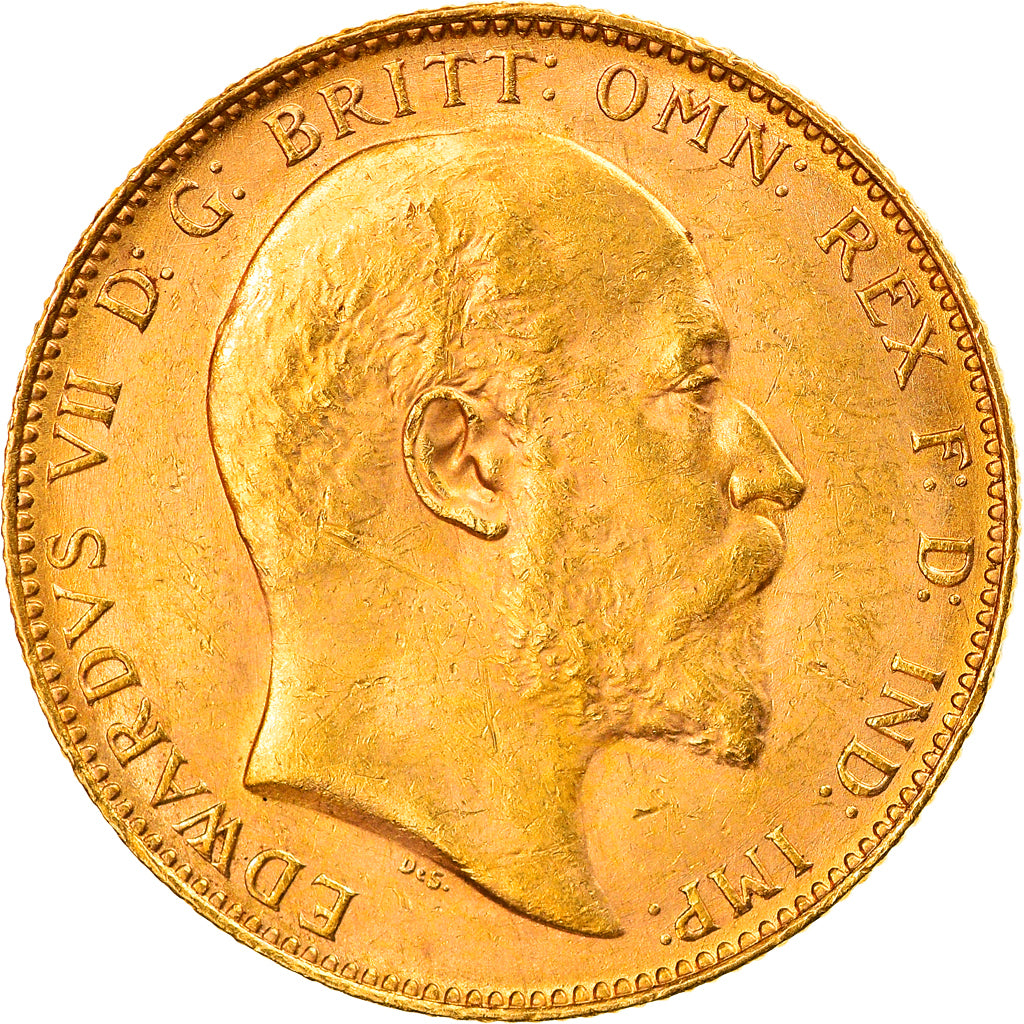 Coin, Australia, Edward VII, Sovereign, 1905, Perth, AU(55-58), Gold, KM:15