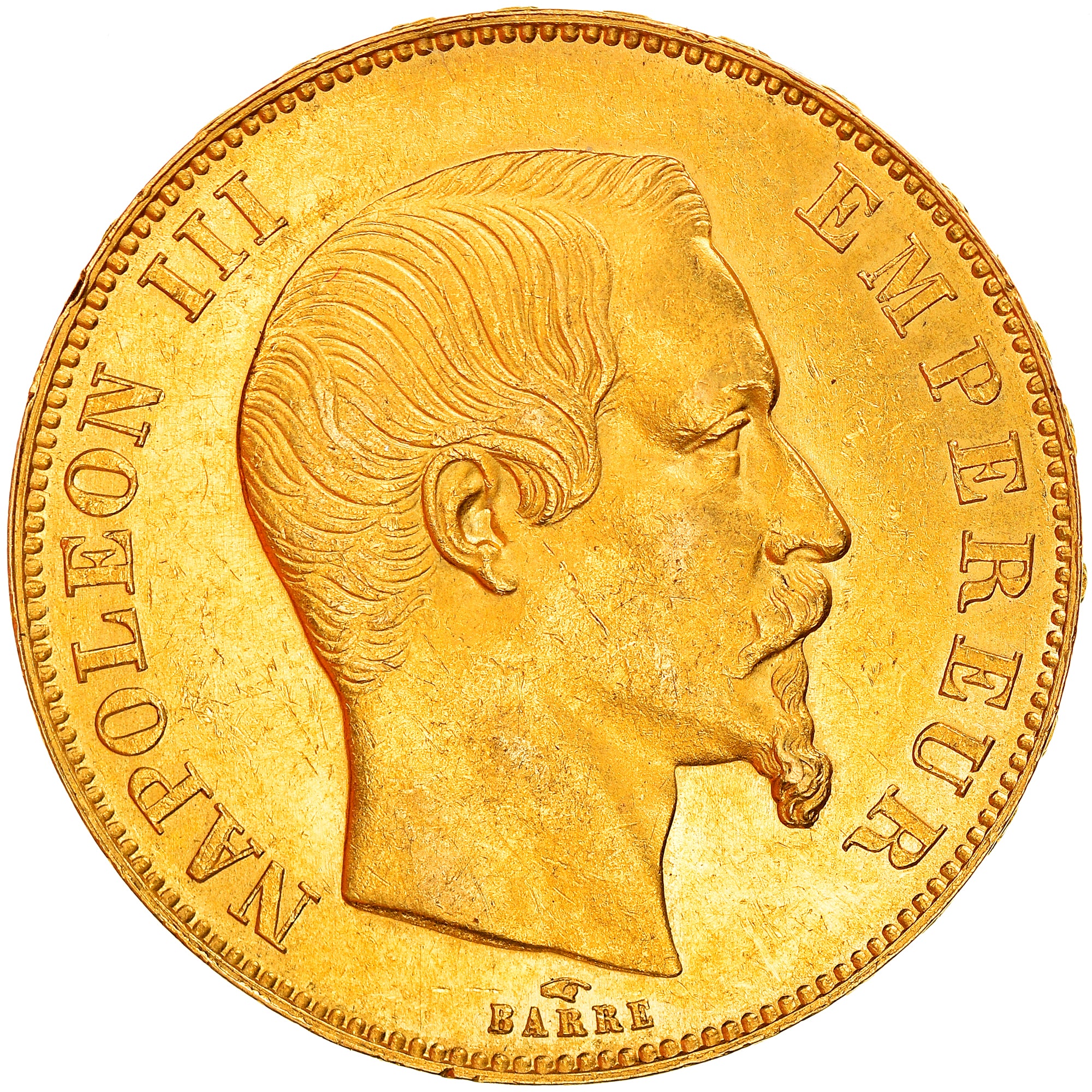 Moneta, Francja, Napoleon III, 50 Francs, 1857, Paris, AU(55-58), Złoto