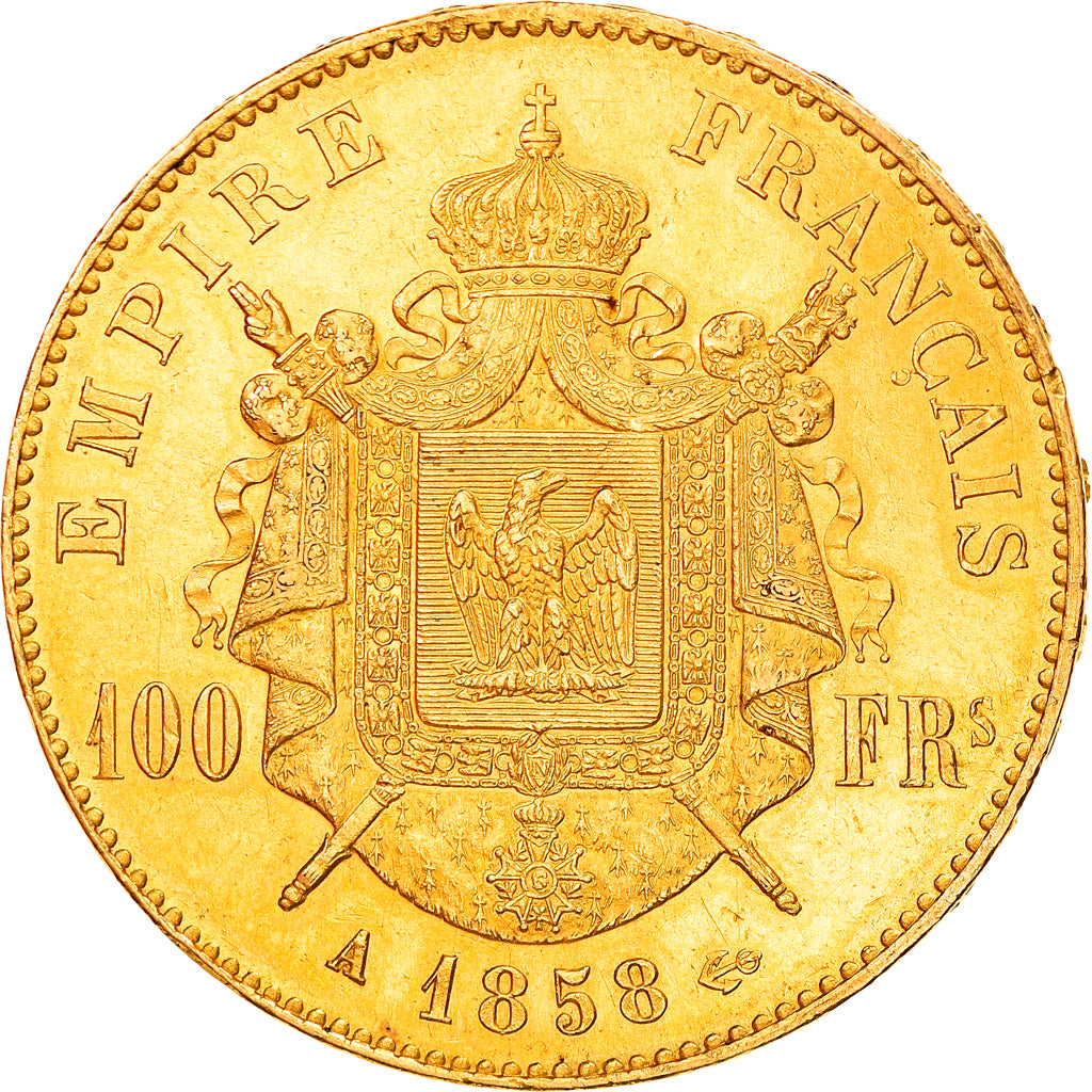 Monnaie, France, Napoleon III, 100 Francs, 1858, Paris, SUP, Or, Gadoury:1135