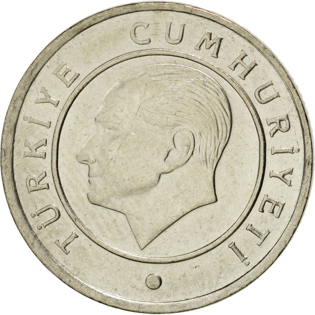 Coin, Turkey, 25 Kurus, 2009, MS(63), Copper-nickel, KM:1242