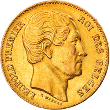 Munten, België, Leopold I, 20 Francs, 20 Frank, 1865, ZF+, Goud, KM:23
