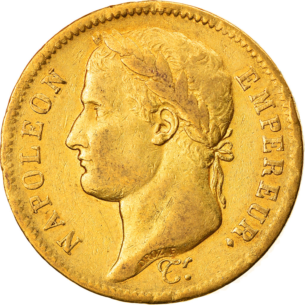 Moeda, França, Napoléon I, 40 Francs, 1811, Paris, EF(40-45), Dourado