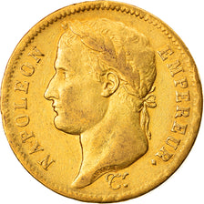 Moeda, França, Napoléon I, 40 Francs, 1811, Paris, EF(40-45), Dourado