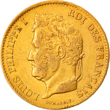 Munten, Frankrijk, Louis-Philippe, 40 Francs, 1833, Paris, ZF, Goud, KM:747.1