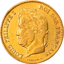 Moneda, Francia, Louis-Philippe, 40 Francs, 1834, Paris, MBC, Oro, KM:747.1