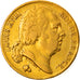 Moneda, Francia, Louis XVIII, 20 Francs, 1820, Perpignan, MBC, Oro, KM:712.7