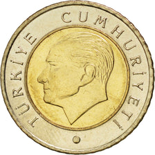 TURKEY, 50 Kurus, 2009, KM #1243, MS(63), Bi-Metallic, 6.88