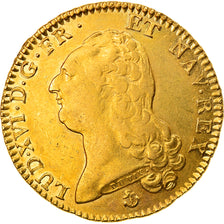 Moeda, França, Louis XVI, Double Louis d'or, 1786, La Rochelle, EF(40-45)