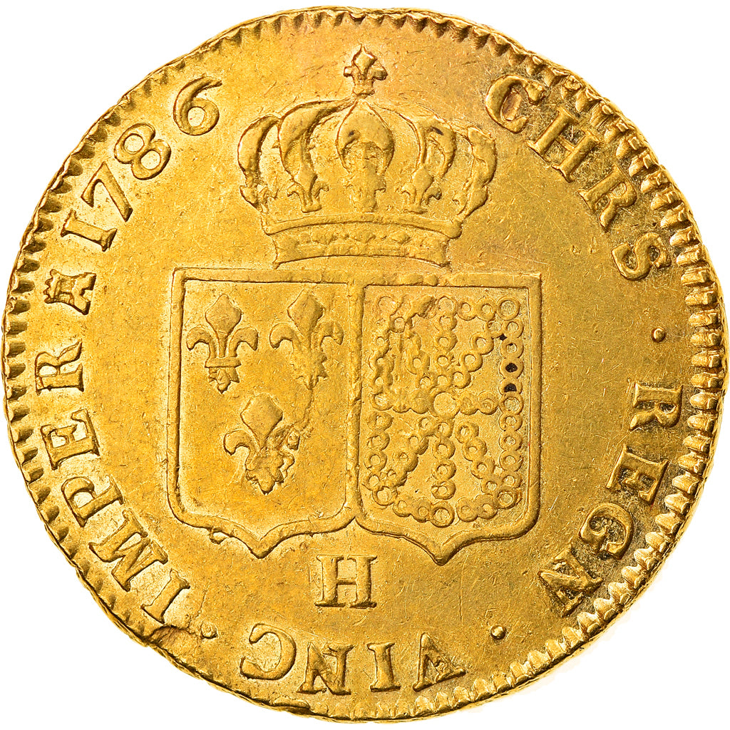 Moeda, França, Louis XVI, Double Louis d'or, 1786, La Rochelle, EF(40-45)