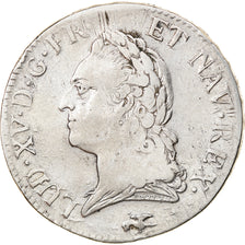 Munten, Frankrijk, Louis XV, Écu à la vieille tête, 1772, Lyon, FR+, Zilver