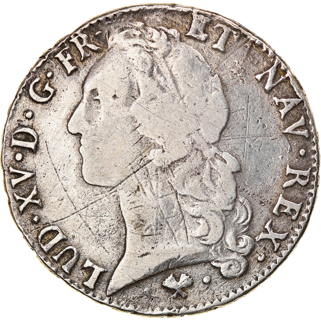 Moneda, Francia, Louis XV, Écu au bandeau, 1768, Bayonne, BC+, Plata