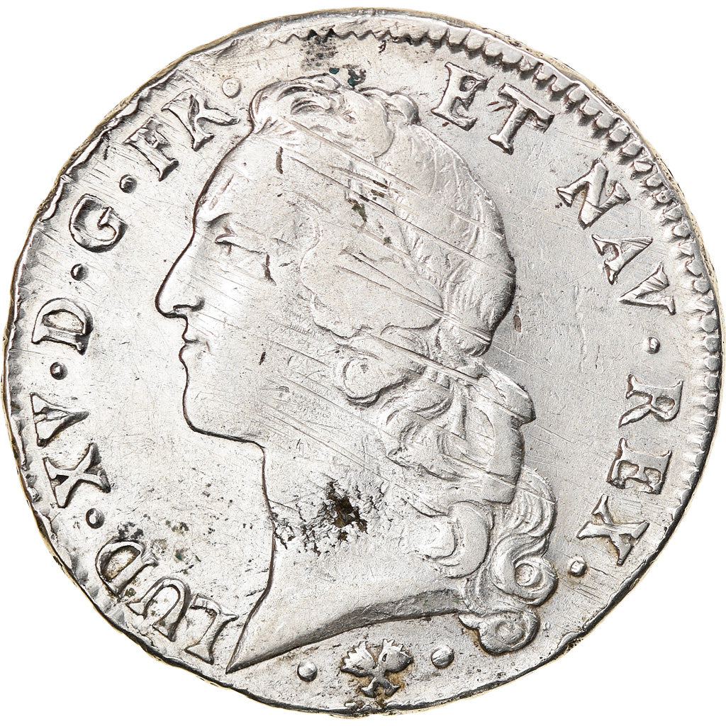 Moneta, Francia, Louis XV, Écu au bandeau, 1762, Bayonne, MB+, Argento