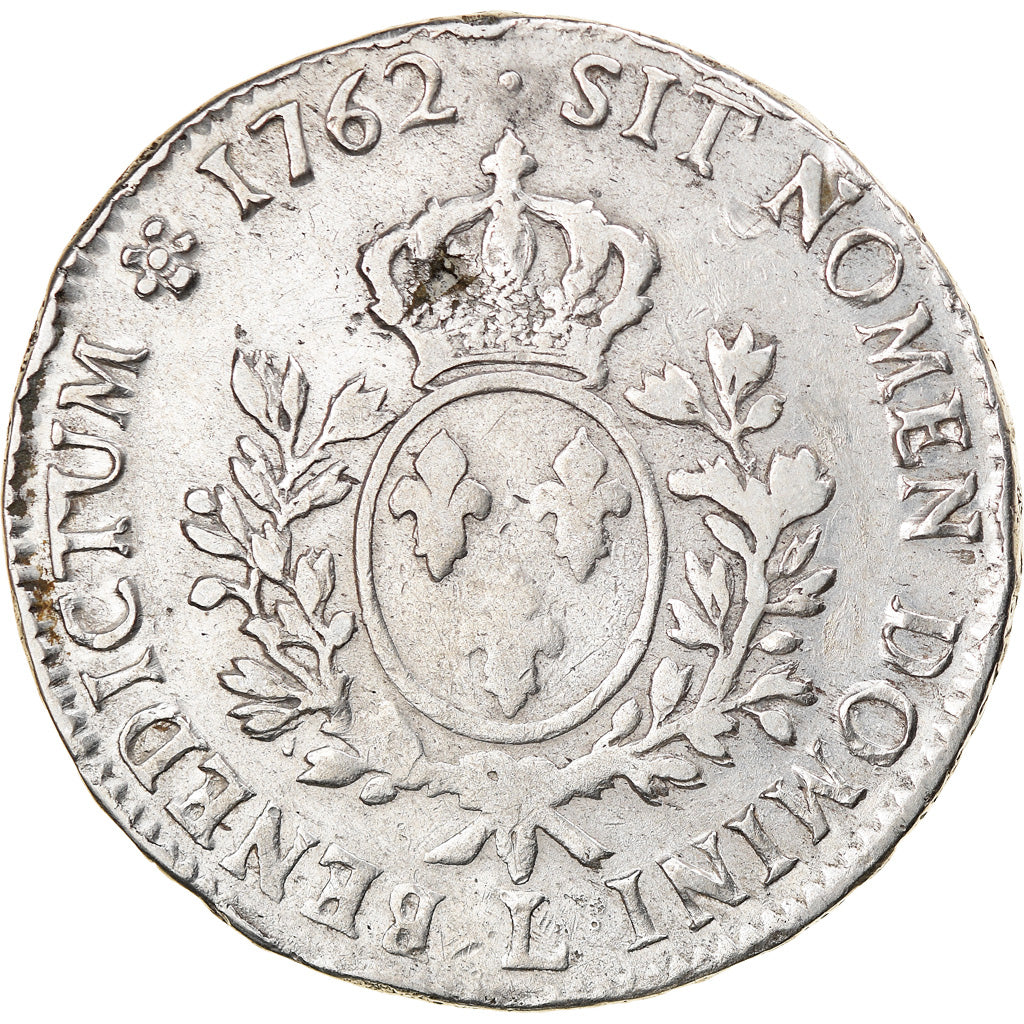 Moneta, Francia, Louis XV, Écu au bandeau, 1762, Bayonne, MB+, Argento