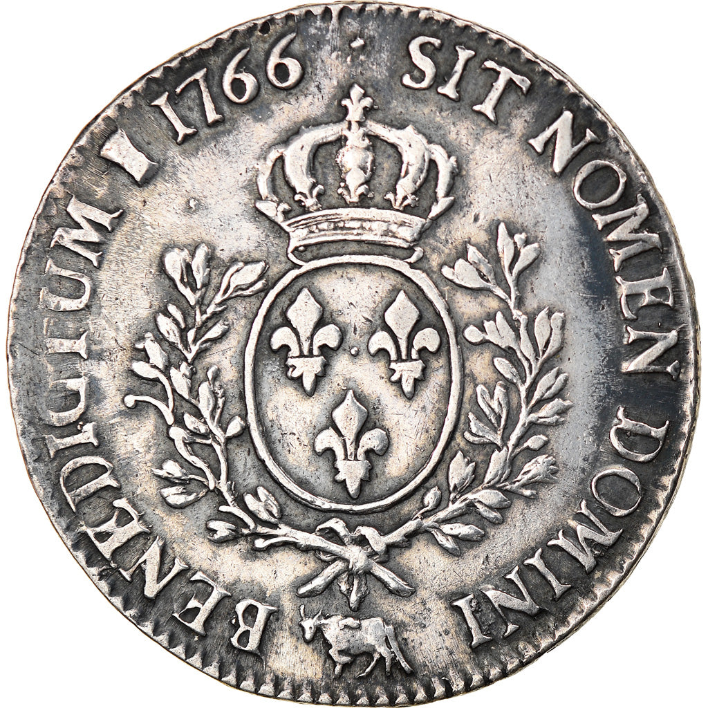 Monnaie, France, Louis XV, Écu de Béarn au bandeau, 1766, Pau, TB+, Argent