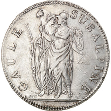 Moneta, STATI ITALIANI, PIEDMONT REPUBLIC, 5 Francs, An 10, Turin, BB, Argento