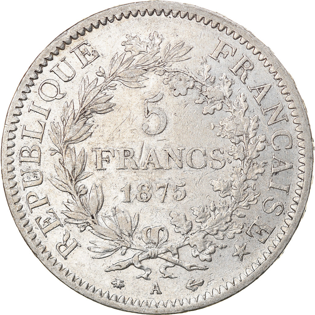 Coin, France, Hercule, 5 Francs, 1875, Paris, EF(40-45), Silver, KM:820.1