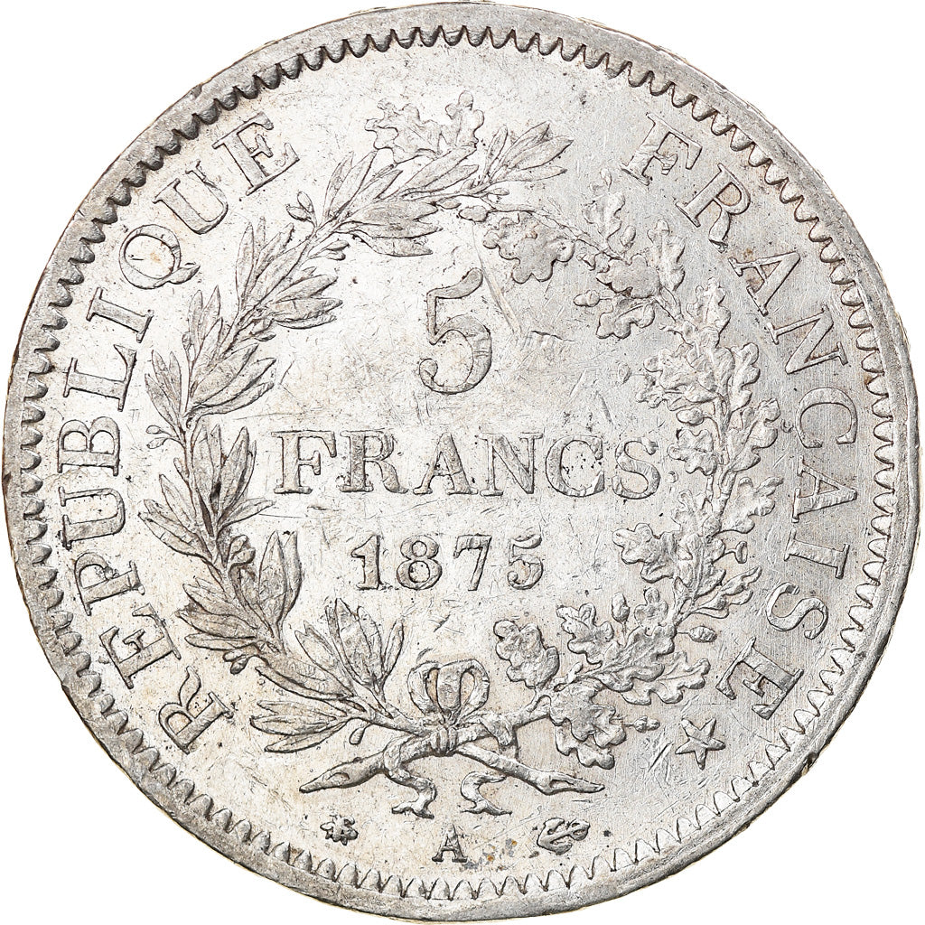Coin, France, Hercule, 5 Francs, 1875, Paris, EF(40-45), Silver, KM:820.1