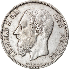 Coin, Belgium, Leopold II, 5 Francs, 5 Frank, 1873, EF(40-45), Silver, KM:24
