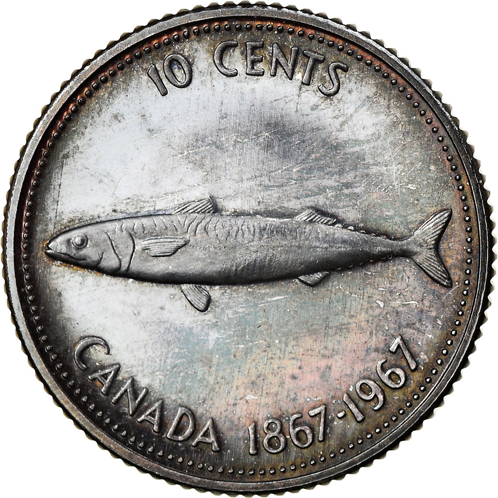 Coin, Canada, Elizabeth II, 10 Cents, 1967, Royal Canadian Mint, MS(60-62)