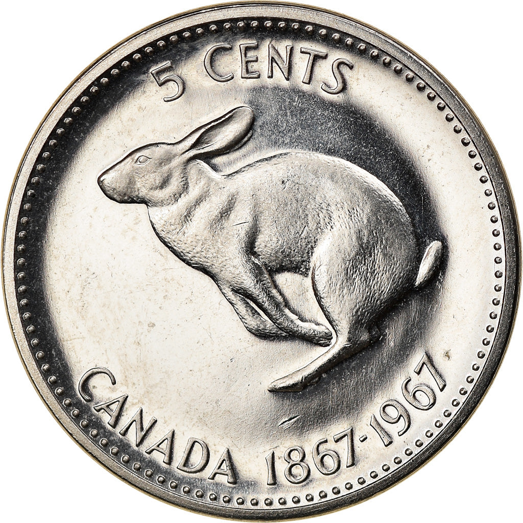 Coin, Canada, Elizabeth II, 5 Cents, 1967, Royal Canadian Mint, Ottawa, MS(63)