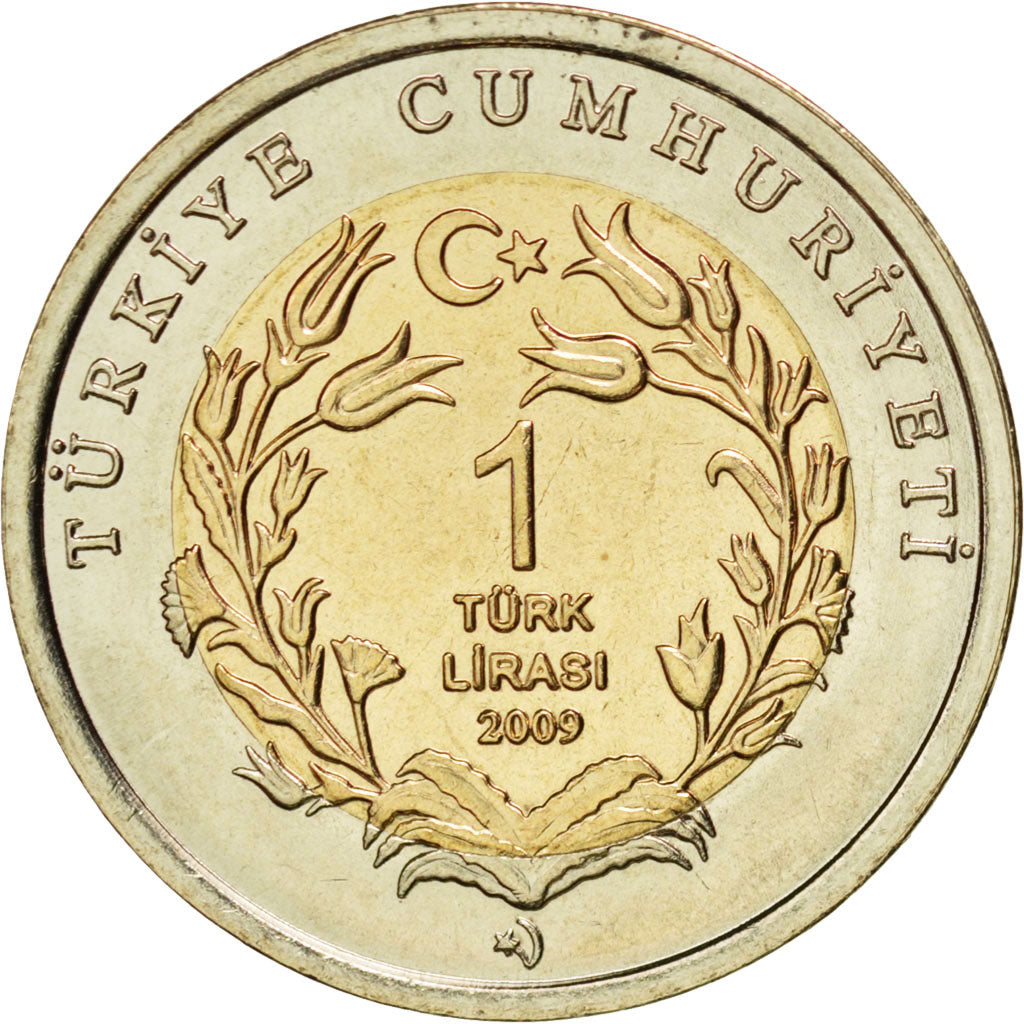 Turchia, Lira, 2009, SPL, Bi-metallico, KM:1264