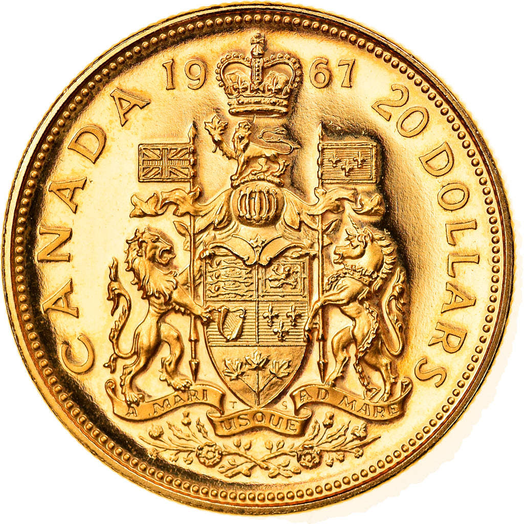 Coin, Canada, Elizabeth II, 20 Dollars, 1967, Royal Canadian Mint, Ottawa