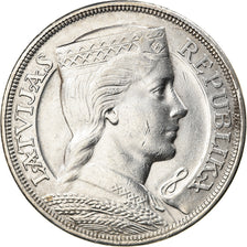 Coin, Latvia, 5 Lati, 1929, AU(50-53), Silver, KM:9