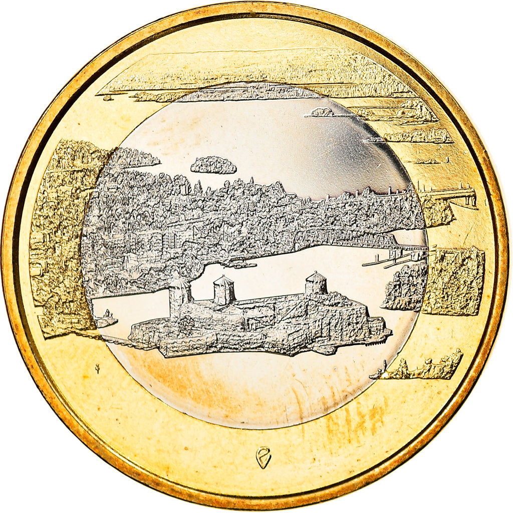 Finland, 5 Euro, Olavinlinna Castle and Lake Pihlajavesi, 2018, MS(64)