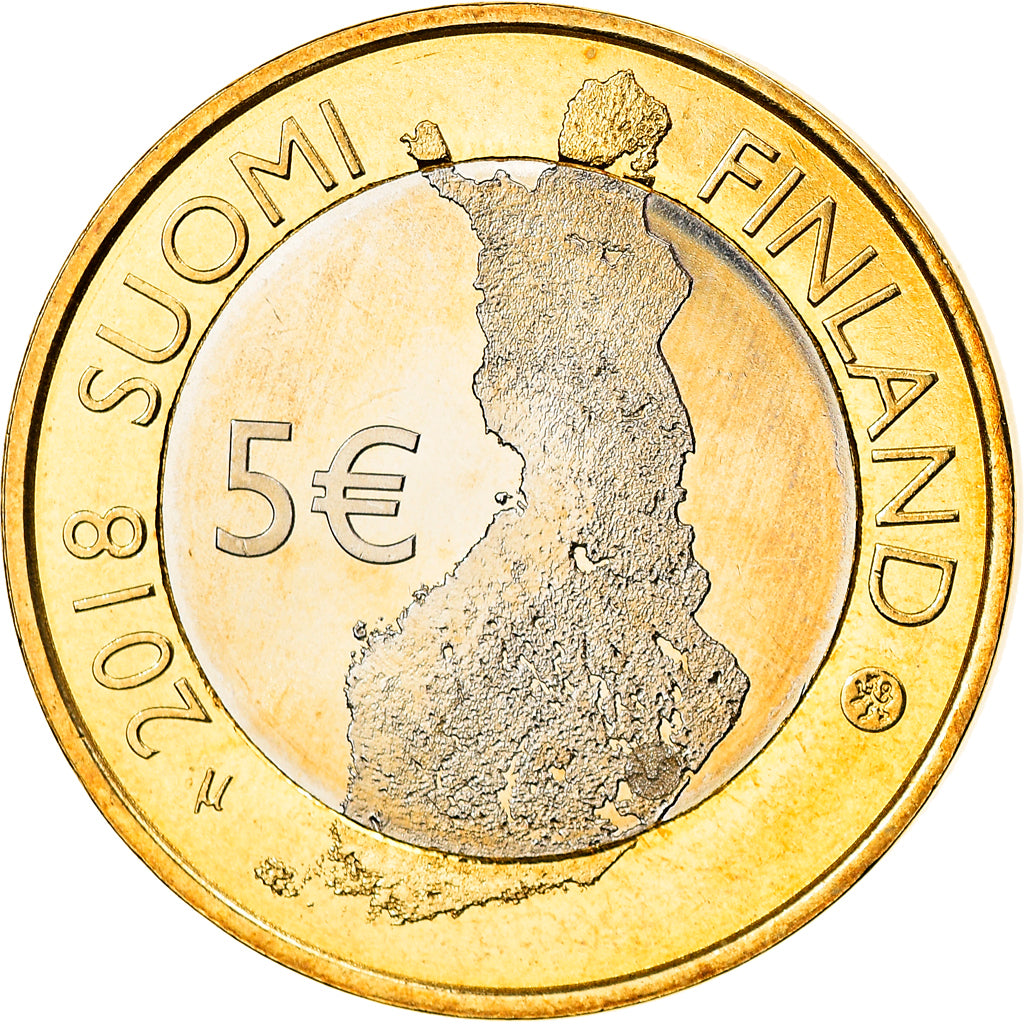 Finland, 5 Euro, Olavinlinna Castle and Lake Pihlajavesi, 2018, MS(64)