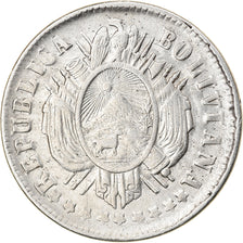 Monnaie, Bolivie, 20 Centavos, 1876, TTB, Argent, KM:159.1