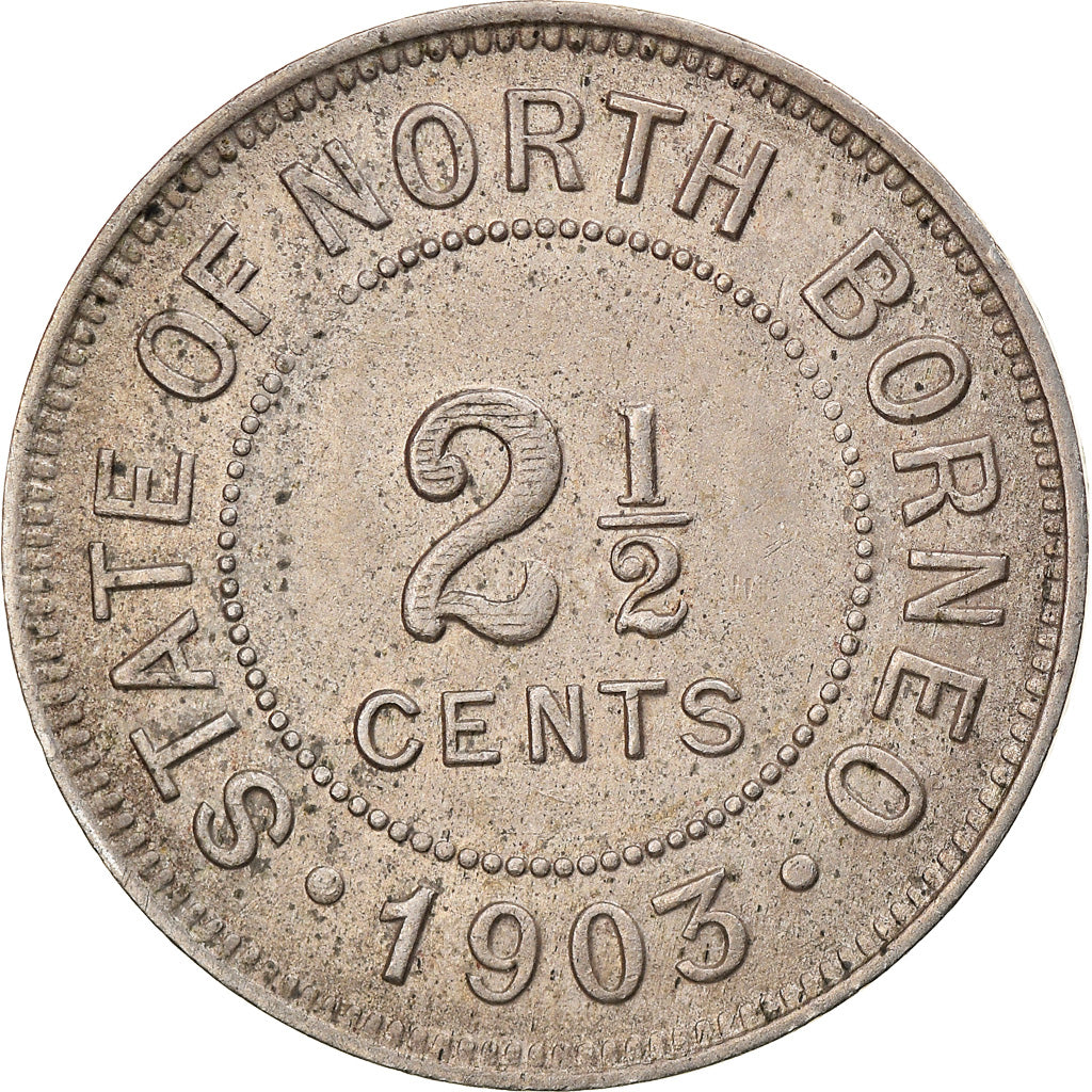 Coin, BRITISH NORTH BORNEO, 2-1/2 Cent, 1903, Heaton, Birmingham, AU(50-53)
