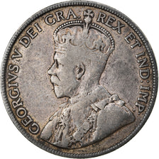 Moneta, Terranova, 50 Cents, 1917, Royal Canadian Mint, Ottawa, BB, Argento