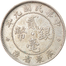 Münze, China, KWANGTUNG PROVINCE, 20 Cents, 1920, VZ, Silber, KM:423