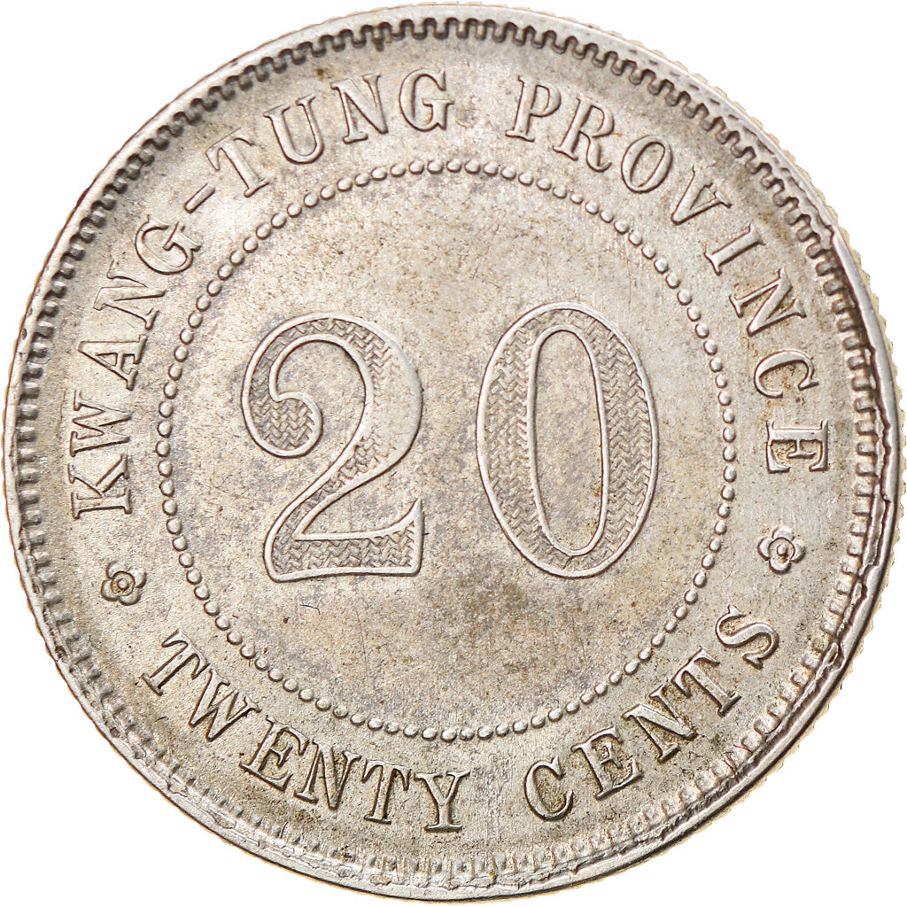 Münze, China, KWANGTUNG PROVINCE, 20 Cents, 1920, VZ, Silber, KM:423