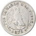 Moneta, Cile, Decimo, 1873/9, BB, Argento, KM:136.2