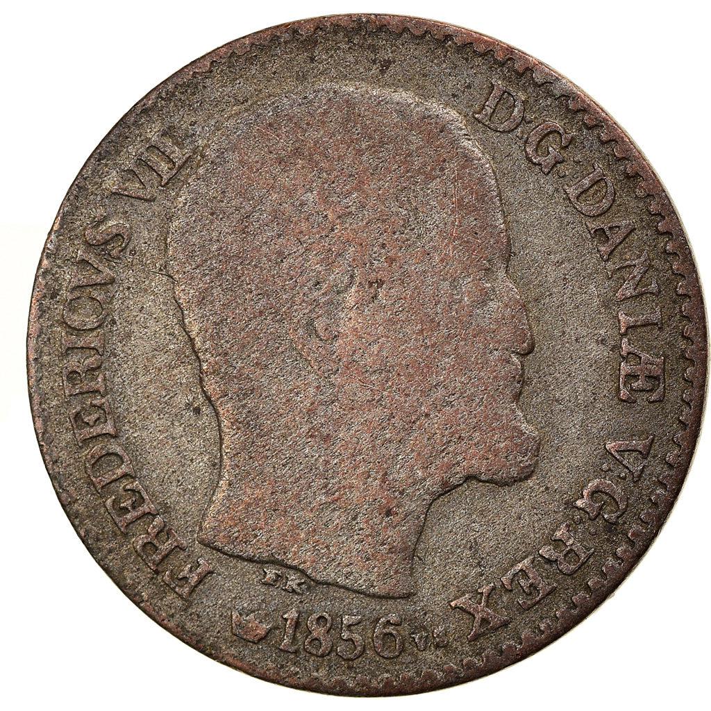 Moneta, Danimarca, Frederik VII, 4 Skilling Rigsmont, 1856, Copenhagen, MB