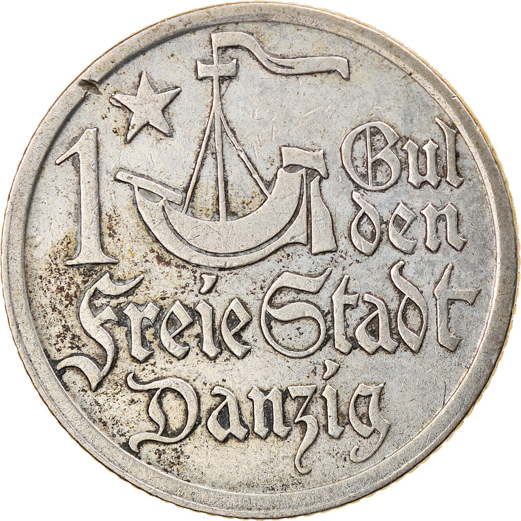 Coin, DANZIG, Gulden, 1923, EF(40-45), Silver, KM:145