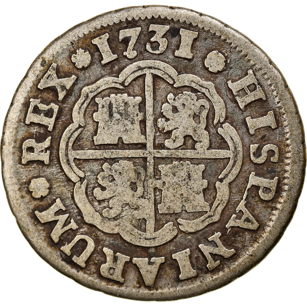 Moneda, España, Philip V, Real, 1731, Madrid, BC+, Plata, KM:298