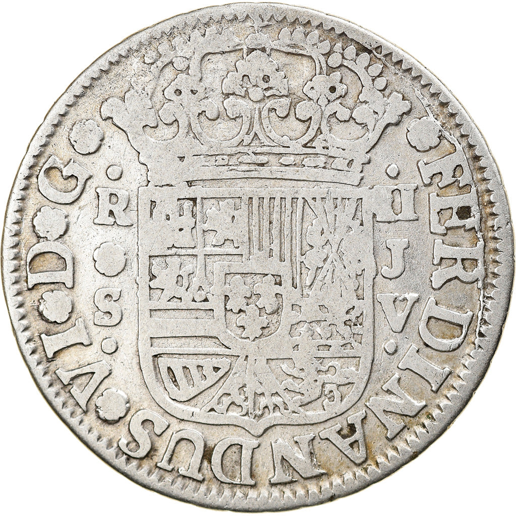 Coin, Spain, Ferdinand VI, 2 Reales, 1758, Seville, VF(30-35), Silver, KM:386.2