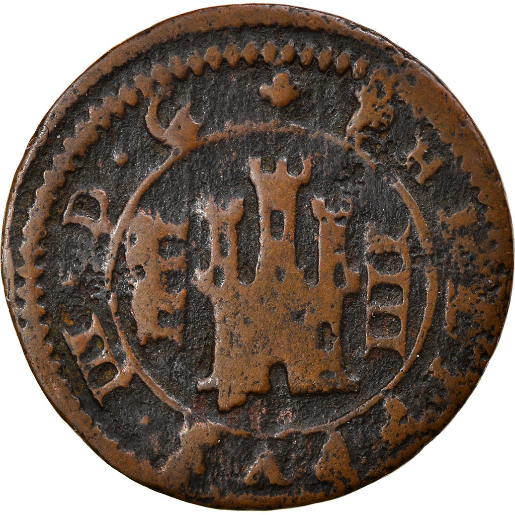 Coin, Spain, Philip III, 4 maravedis, 1618, Segovia, VF(20-25), Bronze, KM:6.5