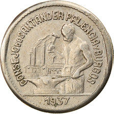Moneda, GUERRA CIVIL ESPAÑOLA, SANTANDER, PALENCIA & BURGOS, 50 Centimos, 1937