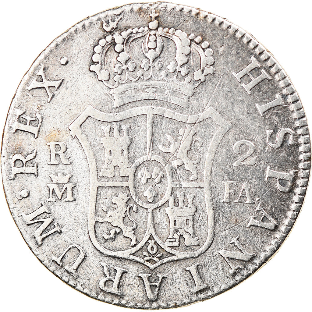 Monnaie, Espagne, Charles IV, 2 Reales, 1801, Madrid, TB, Argent, KM:430.1