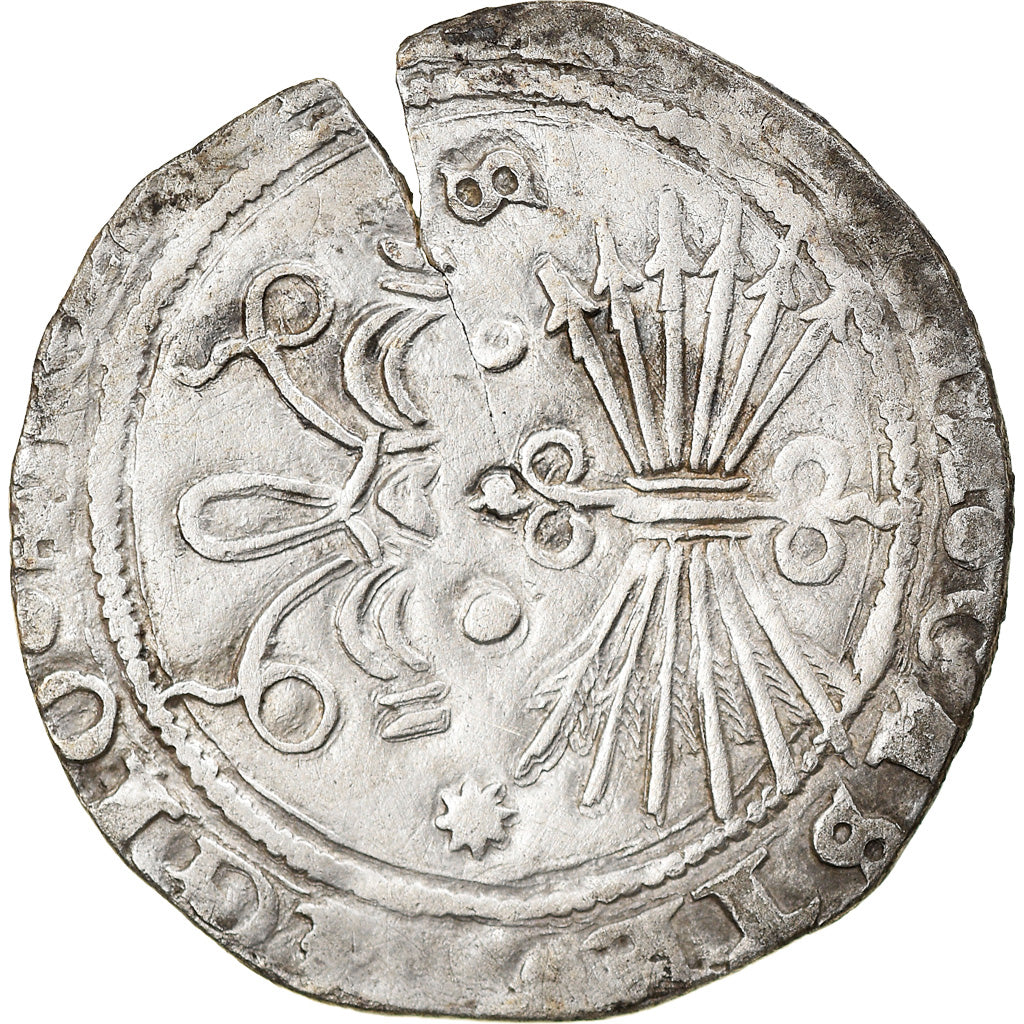 Coin, Spain, Ferdinand & Isabella, Real, Sevilla, VF(30-35), Silver