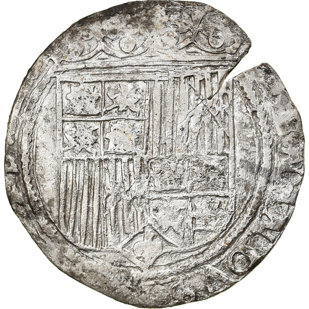Coin, Spain, Ferdinand & Isabella, Real, Sevilla, VF(30-35), Silver