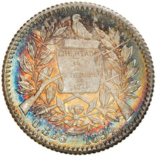 Coin, Guatemala, 1/2 Real, Medio, 1894, MS(64), Silver, KM:165