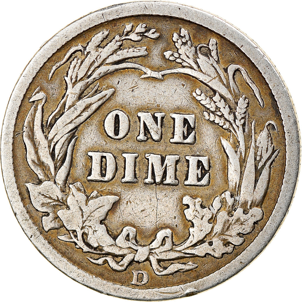 Coin, United States, Barber Dime, Dime, 1914, Denver, VF(30-35), Silver, KM:113