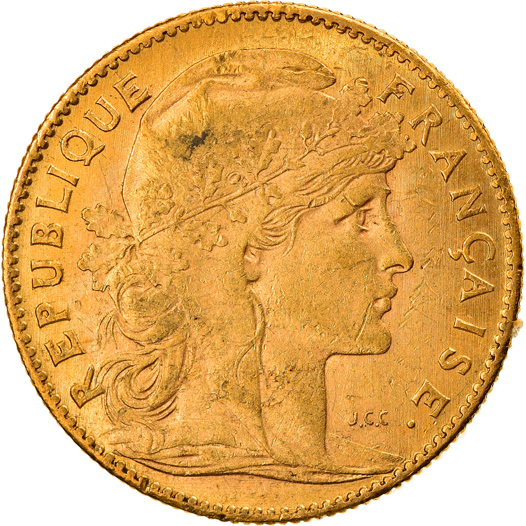Coin, France, Marianne, 10 Francs, 1908, Paris, EF(40-45), Gold, KM:846