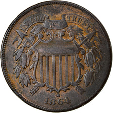 Coin, United States, 2 Cents, 1864, Philadelphia, EF(40-45), Copper-Tin-Zinc