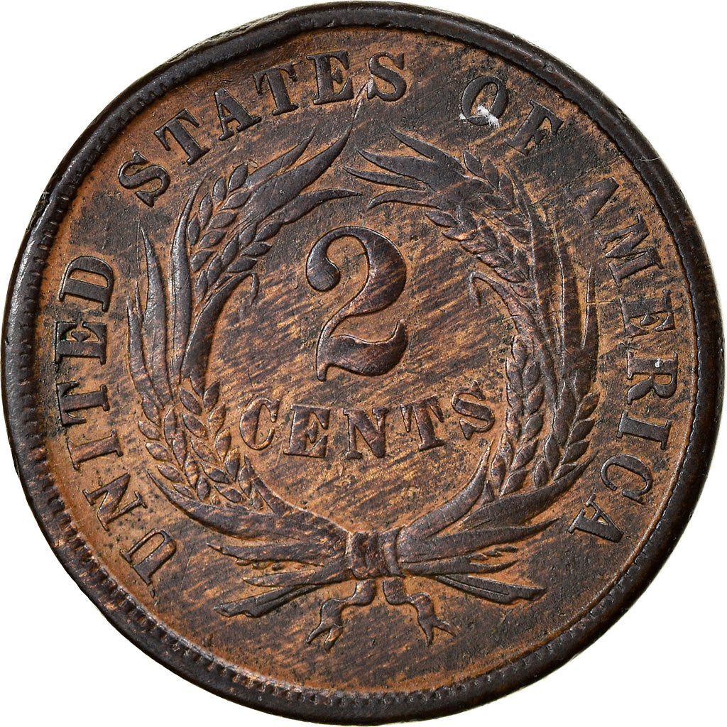 Coin, United States, 2 Cents, 1864, Philadelphia, EF(40-45), Copper-Tin-Zinc